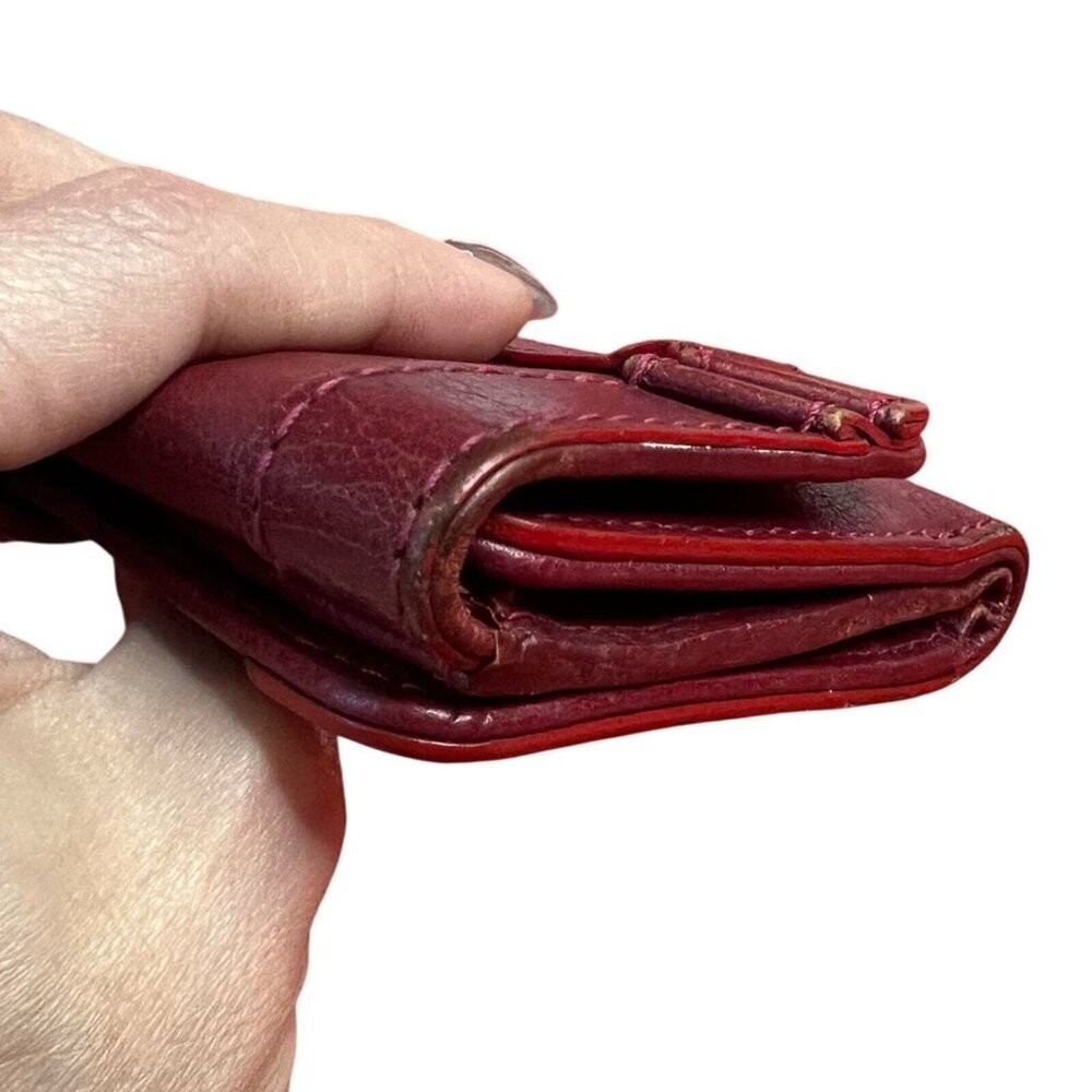 Chloé Burgundy Leather Snap Closure Wallet - Picture 7 of 16